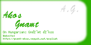 akos gnamt business card